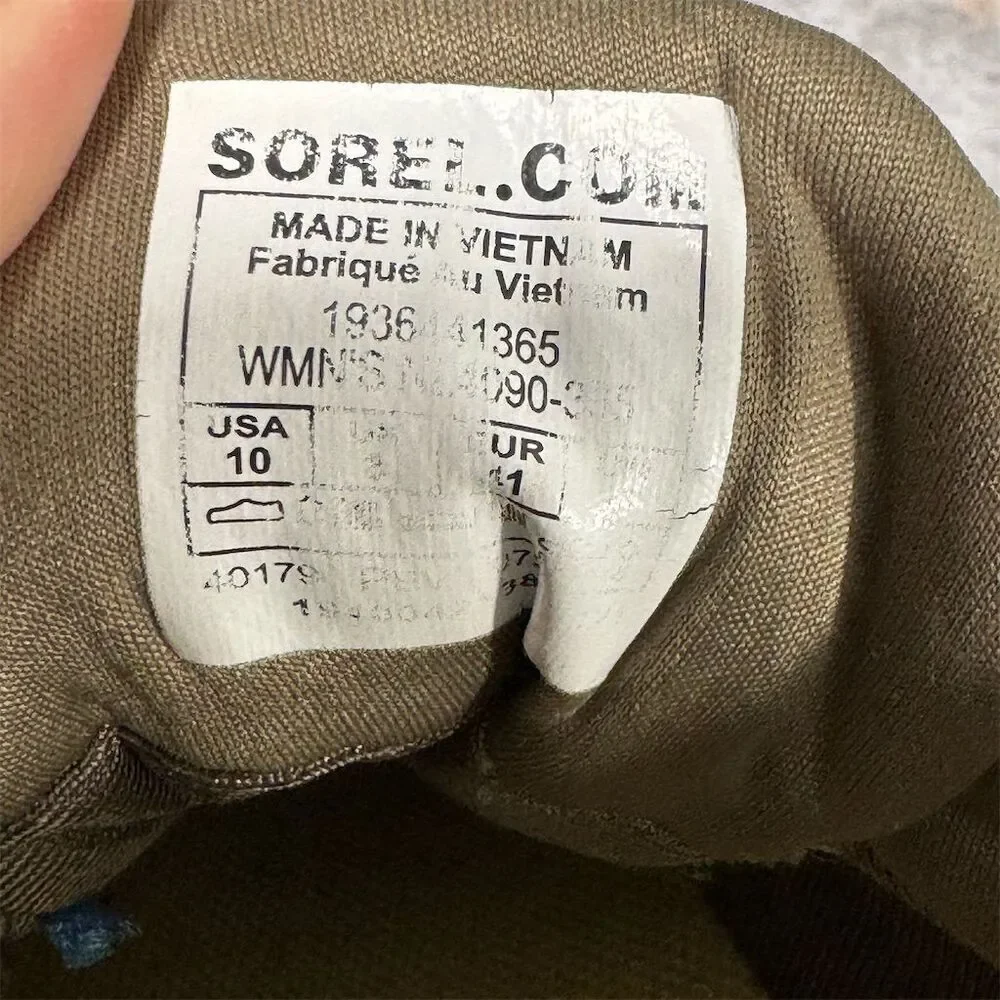 Sorel Women's Out 'N About Plus Lace Up Sneaker Green Size 10